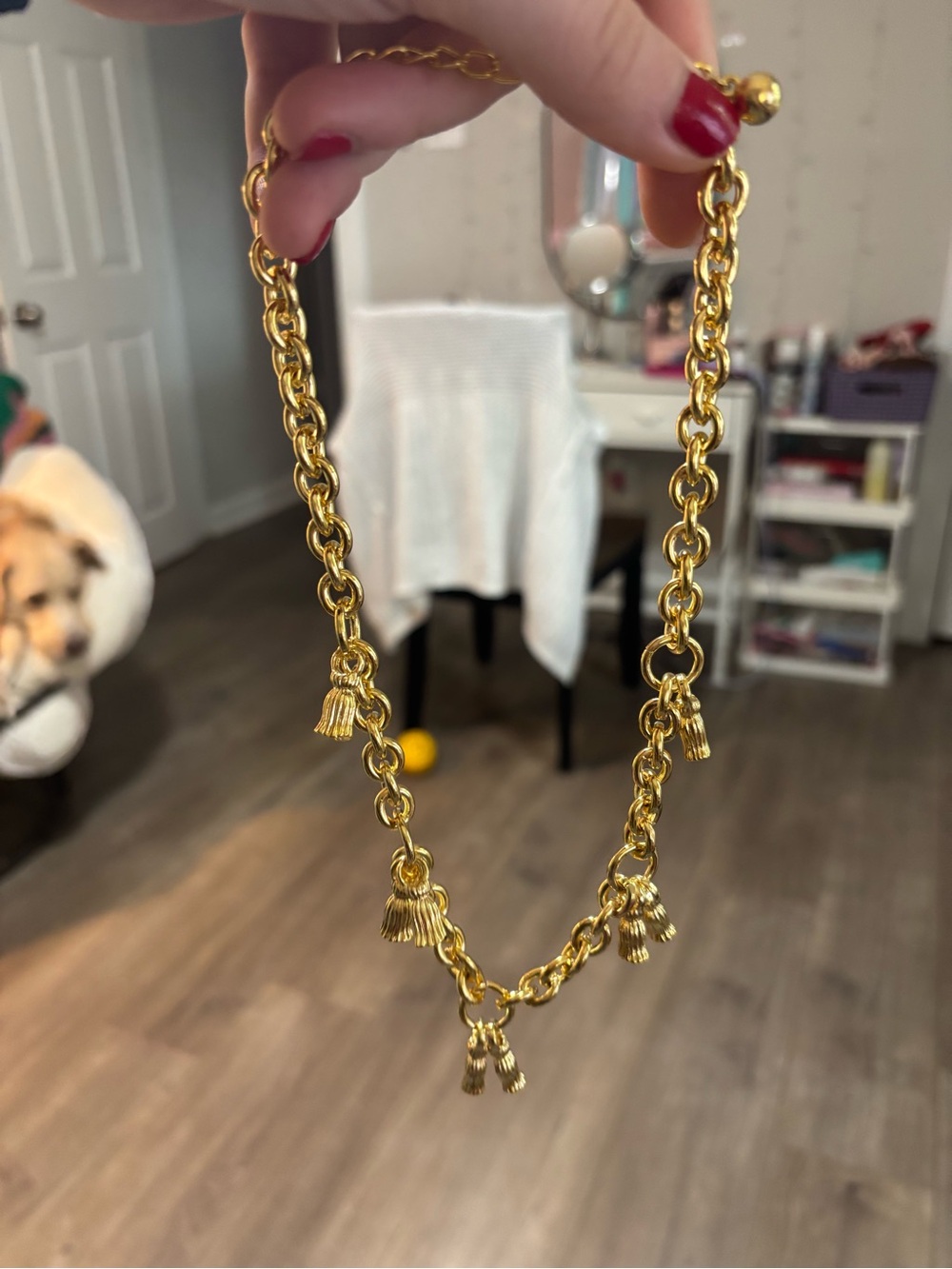 Park Lane Gold Tassel Charm Necklace